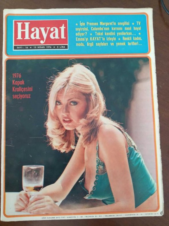 HAYAT HAFTALIK MECMUA *Sayı:16 *  15 NİSAN 1976 * TÜM EKLERİ İÇİNDEDİR / 1976 KAPAK KRALİÇESİNİ SEÇİYORUZ * RENKLİ KADIN, MODA,ÖRGÜ ve YEMEK TARİFLERİ ürün görseli 1