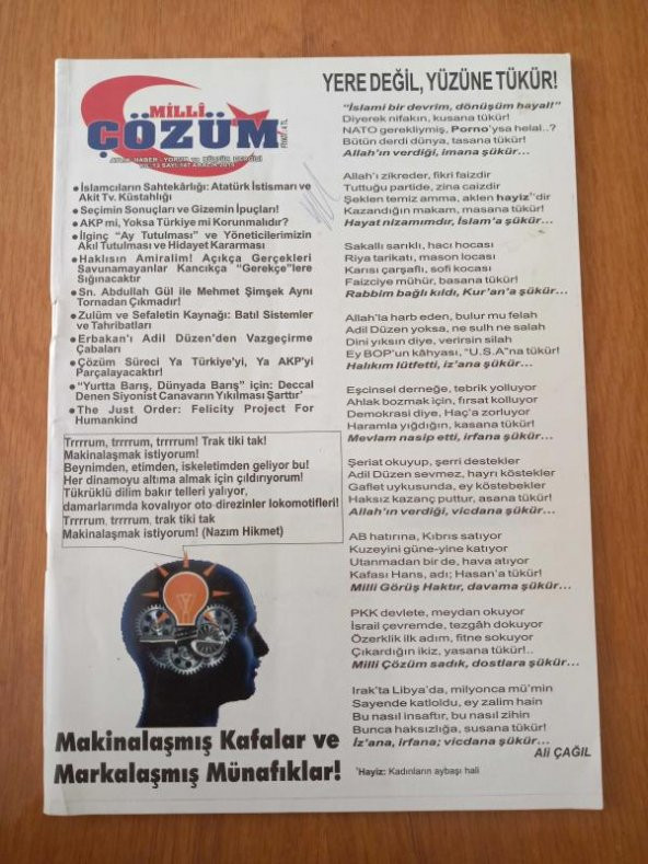 MİLLİ ÇÖZÜM  Aylık Haber Yorum ve Kültür Dergisi * Yıl: 13  Sayı: 147 * Aralık 2015  /  MAKİNALAŞMIŞ KAFALAR ve MARKALAŞMIŞ MÜNAFIKLAR ! ürün görseli 1