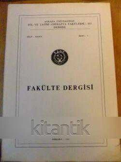 FAKÜLTE DERGİSİ  Cilt: xxxv   Sayı: 1   1991 ürün görseli 1