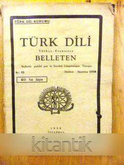 TÜRK  DİLİ  Türkçe- Fransızca  BELLETEN   -  MİLLİ YAS  SAYISI    NO:  33 ürün görseli 1