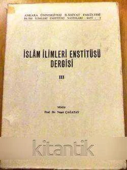 İSLAM İLİMLERİ ENSTİTÜSÜ DERGİSİ  III ürün görseli 1