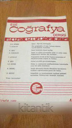 EGE  COĞRAFYA DERGİSİ   aegean geographical journal  - Sayı: 4 ürün görseli 1
