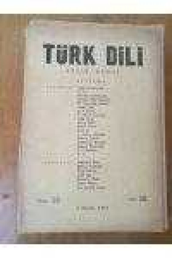 TÜRK DİLİ  Aylık Dergi  Sayı: 28  * 1  OCAK 1954 ürün görseli 1