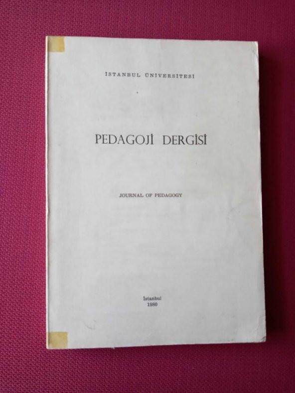 PEDAGOJİ  DERGİSİ  (Journal Of Pedagogy)      Sayı:  1 ürün görseli 1