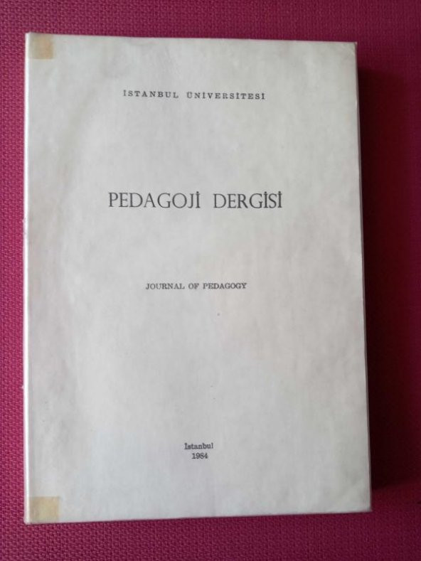 PEDAGOJİ  DERGİSİ  (Journal Of Pedagogy)      Sayı:  2 ürün görseli 1