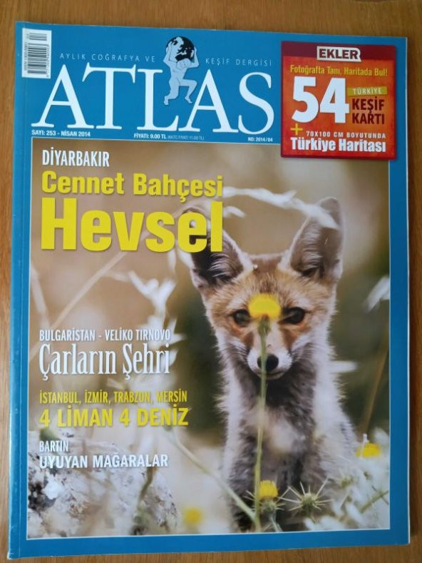 ATLAS  Aylık Coğrafya ve Keşif Dergisi   Nisan  2014 * Sayı: 253 /  DİYARBAKIR Cennet Bahçesi HEVSEL * BARTIN Uyuyan Mağaralar ürün görseli 1