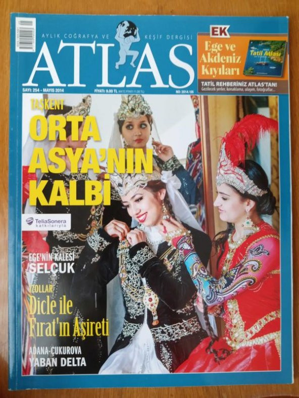 ATLAS  Aylık Coğrafya ve Keşif Dergisi   Mayıs  2014 * Sayı: 254 /  TAŞKENT  ORTA ASYA'NIN KALBİ *  İZOLLAR  Dicle ve Fırat'ın Aşireti ürün görseli 1