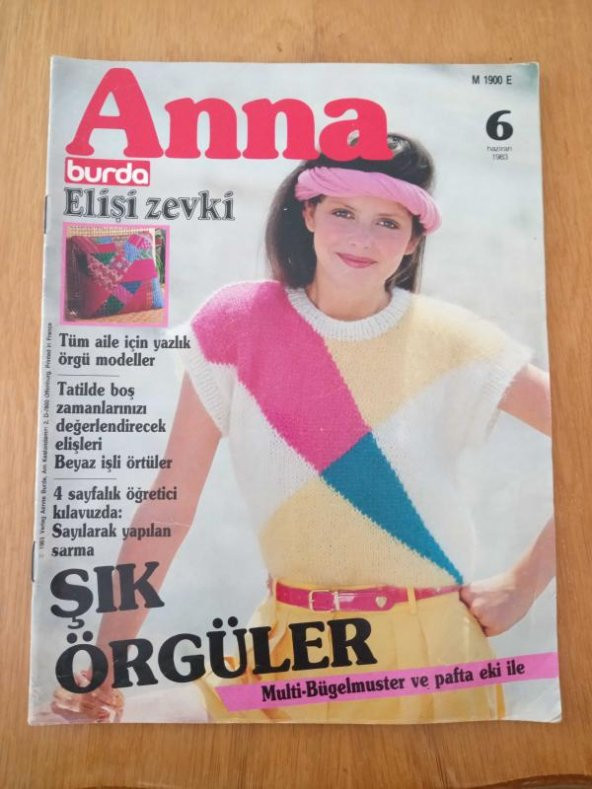 ANNA  burda  Elişi zevki  * 6 Haziran  1983  /  Öğretici Kılavuz: Sayılarak yapılan sarma  ŞIK ÖRGÜLER * Tüm aile için yazlık örgü modeller ürün görseli 1