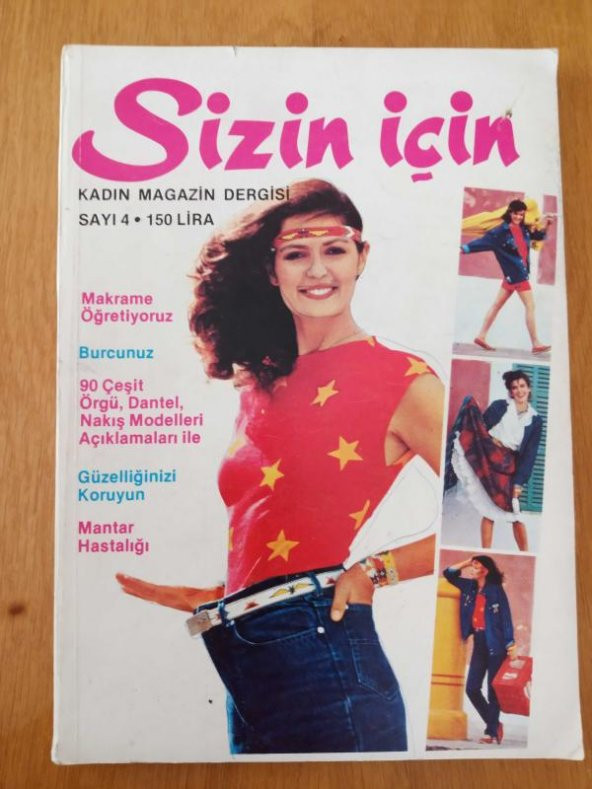 SİZİN İÇİN  Kadın Magazin Dergisi  Sayı: 4 *  OCAK   1982   /  MAKRAME ÖĞRETİYORUZ *  MANTAR HASTALIĞI *  90 ÇEŞİT ÖRGÜ,  DANTEL, NAKIŞ MODELLERİ AÇIKLAMALARI İLE ürün görseli 1