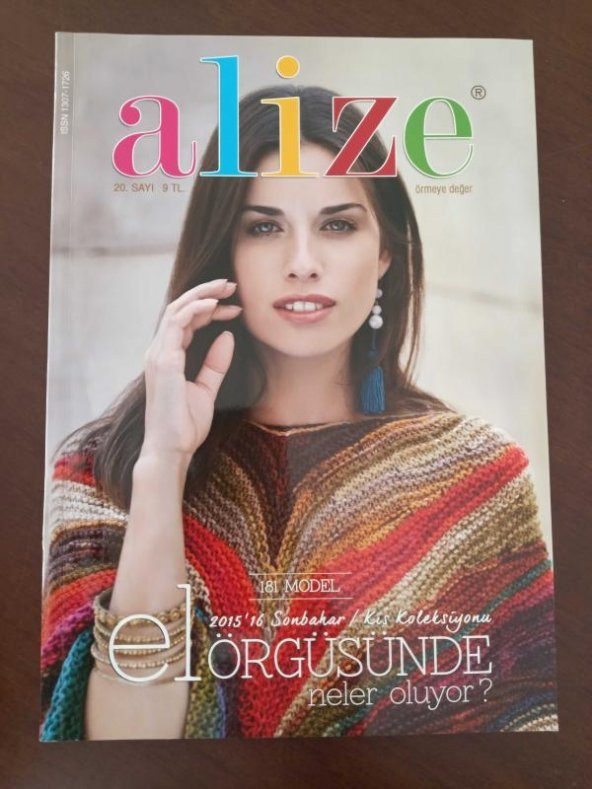 ALİZE  örmeye değer * Sayı: 20  / 181 MODEL *  2015 - 16  SONBAHAR / KIŞ KOLEKSİYONU  * EL ÖRGÜSÜNDE NELER OLUYOR ürün görseli 1