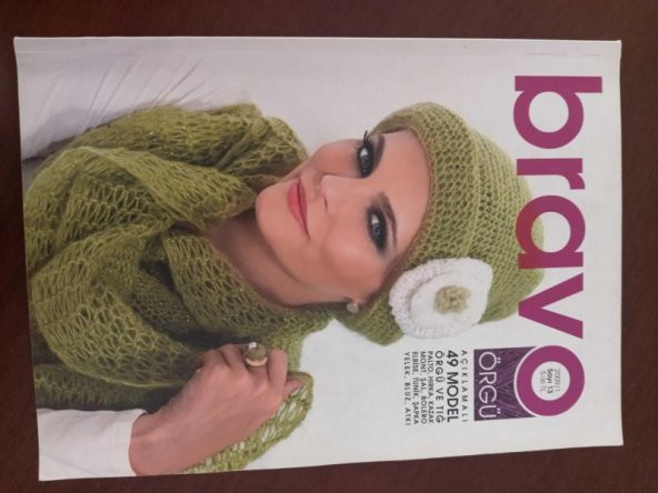 BRAVO ÖRGÜ * Sayı: 13 * 2009/1   /  Açıklamalı 49 Model ÖRGÜ ve TIĞ  * Palto, Hırka, Kazak, Mont, Şal, Bolero, Elbise, Tunik, Şapka, Yelek, Bluz, Atkı ürün görseli 1