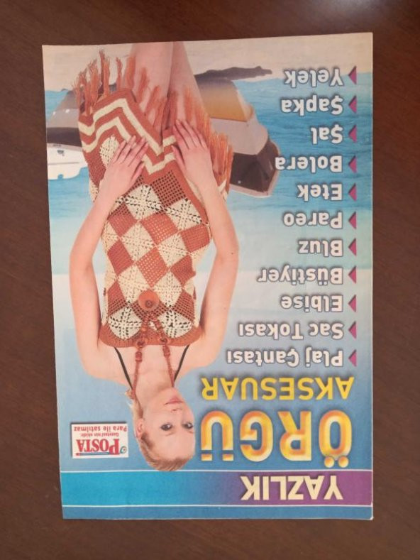 YAZLIK   *   ÖRGÜ  AKSESUAR  /  Plaj Çantası * Sac Tokası * Elbise * Büstiyer * Bluz * Pareo * Etek * Bolera * Şal * Şapka * Yelek ürün görseli 1