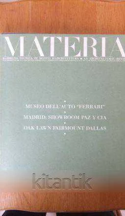 MATERIA   / RIVISTA D'ARCHITETTURA * AN ARCHITECTURAL REVIEW  Sayı:  2 * 1989 ürün görseli 1