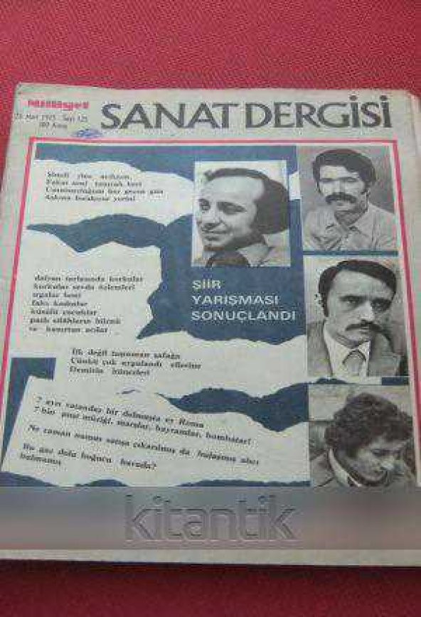 MİLLİYET SANAT DERGİSİ  *  28 Mart  1975    Sayı: 125  /  ŞİİR YARIŞMASI SONUÇLANDI ürün görseli 1