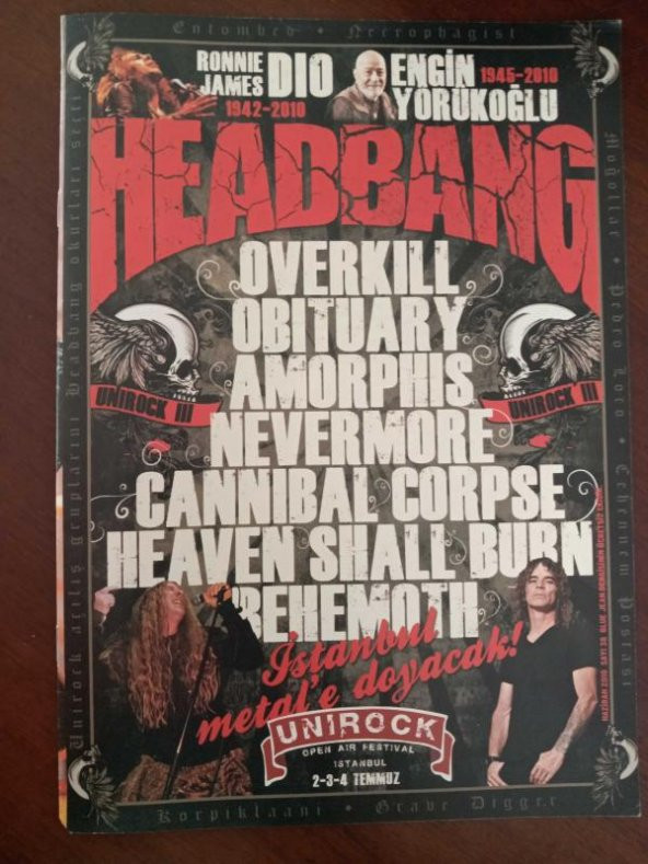HEAD BANG SAYI : 38 * HAZİRAN 2010 / OVERKILL * OBITUARY * AMORPHIS * NEVERMORE * CANNIBAL CORPSE * HEAVEN SHALL BURN * BEHEMOTH ürün görseli 1