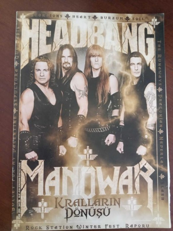 HEAD BANG SAYI : 36 * NİSAN 2010 / MANOWAR Kralların Dönüşü * DRACONIAN Acıdan Mutluluğa Giden Yol * SEPULTURA * SLASH * SCORPIONS ürün görseli 1