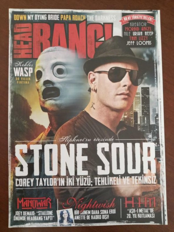 HEAD BANG SAYI 67 2012 - STONE SOUR COREY TAYLOR'IN İKİ YÜZÜ; TEHLİKELİ VE TEKİNSİZ ürün görseli 1