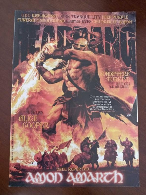 HEAD BANG DERGİSİ SAYI 49 MAYIS 2011 / Özel Röportaj: AMON AMARTH * KÖKLER: ALICE COOPER * SONISPHERE TÜRKİYE İLE İLGİLİ SON BİLGİLER * MARTY FRIEDM ürün görseli 1
