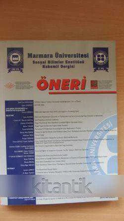 ÖNERİ * Marmara Üniversitesi Sosyal Bilimler Enstitüsü Hakemli Dergi * Cilt: 5 - Yıl: 10 - Sayı: 20 - Haziran 2003 ürün görseli 1