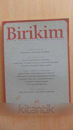 BİRİKİM  Aylık Sosyalist Kültür Dergisi  Sayı: 65 *  Eylül 1994 ürün görseli 1