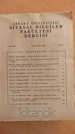 ANKARA ÜNİVERSİTESİ SİYASAL BİLGİLER FAKÜLTESİ DERGİSİ  Cilt: XLIV  Ocak-Haziran  1989   No: 1-2 ürün görseli 1