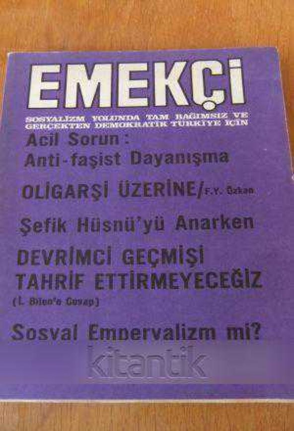 EMEKÇİ  Aylık Dergi * NİSAN-MAYIS  1976 / Sayı: 18 - 19 ürün görseli 1