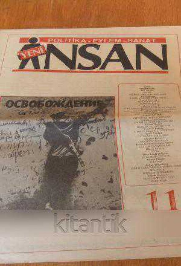Yeni İNSAN  Politika-Eylem-Sanat  / Sayı: 11 * Ekim  1992 ürün görseli 1
