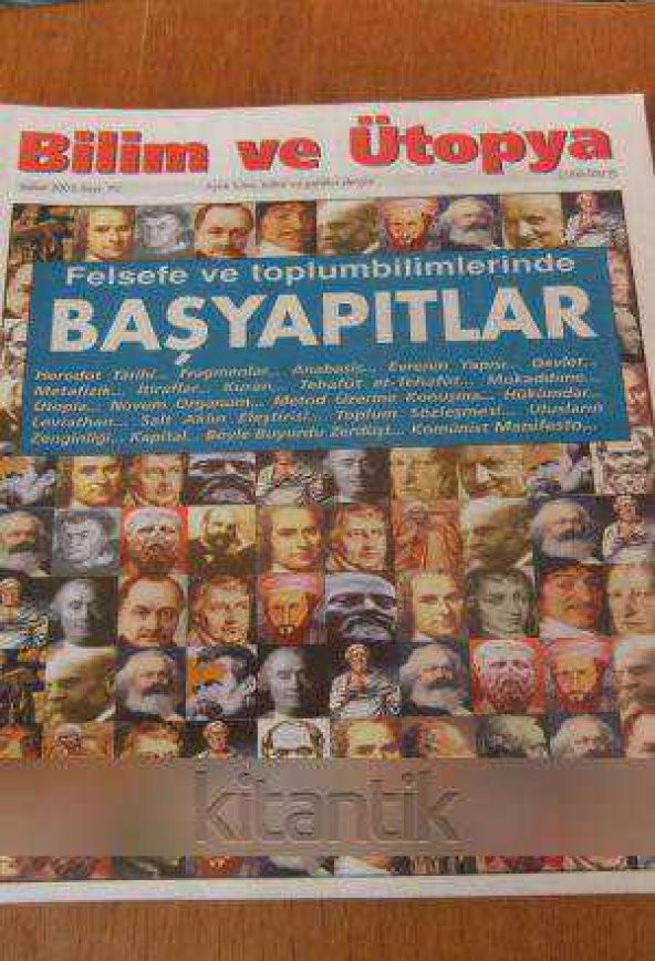 BİLİM ve ÜTOPYA  Aylık Bilim,Kültür ve Politika Dergisi  Sayı: 92 * Şubat  2002  / Felsefe ve toplumbilimlerinde  BAŞYAPITLAR ürün görseli 1