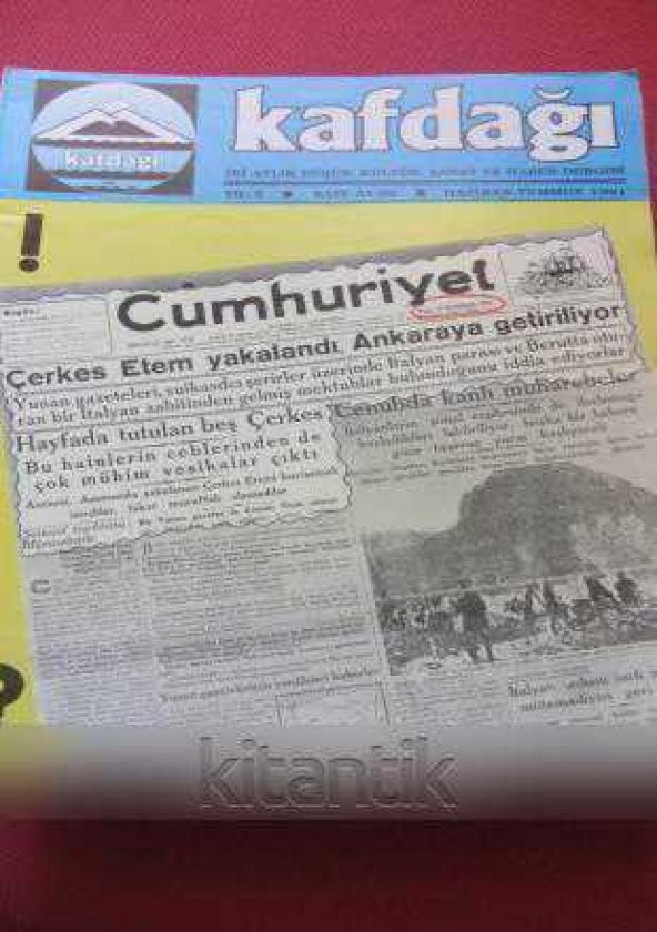 KAFDAĞI İki Aylık Düşün , Kültür Sanat Ve Haber Dergisi * Sayı: 51 / 52 * Haziran-Temmuz 1991 ürün görseli 1