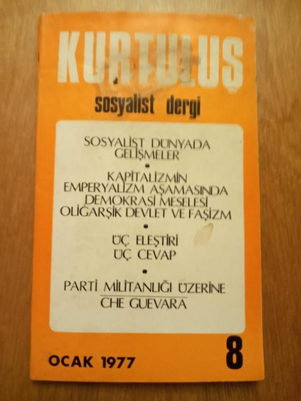KURTULUŞ SOSYALİST DERGİ  - Yıl: 1    Sayı: 8  -  Ocak   1977  /  Sosyalist Dünyada Gelişmeler*Kapitalizmin Emperyalizm Aşamasında Demokrasi Meselesi ürün görseli 1
