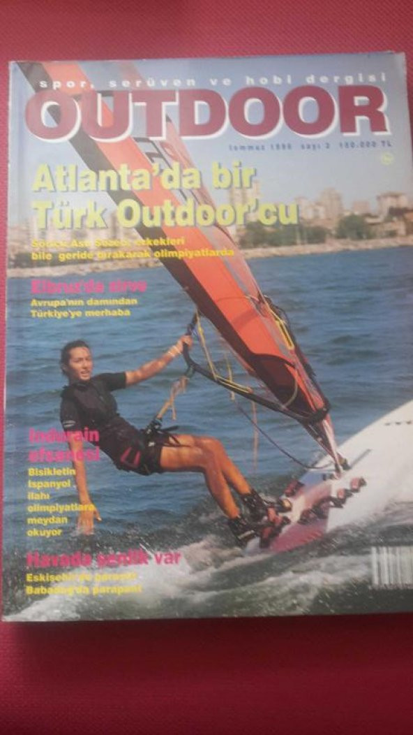 OUTDOOR  spor,serüven ve hobi dergisi  * Sayı: 3 * Temmuz  1996  / ATLANTA'DA BİR TÜRK OUTDOOR'CU * ESKİŞEHİR'DE PARAŞÜT, BABADAĞ'DA PARAPANT ürün görseli 1