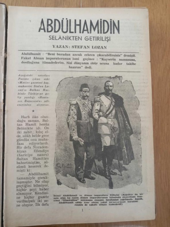 RESİMLİ TARİH MECMUASI  Cilt:  1   *  Sayı  1 'den  12 dahil Toplam  12 sayı * 1950 ürün görseli 1