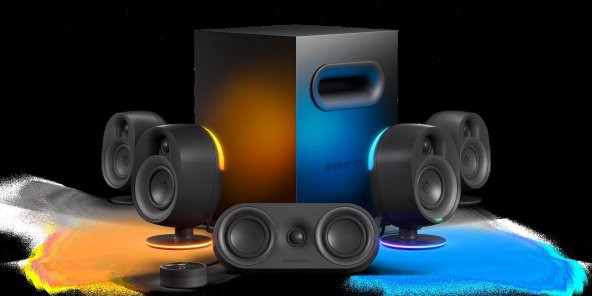 SteelSeries Arena 9 RGB 5.1 Surround Optik ve Bluetooth Bağlantılı Oyun Hoparlörü ürün görseli 1
