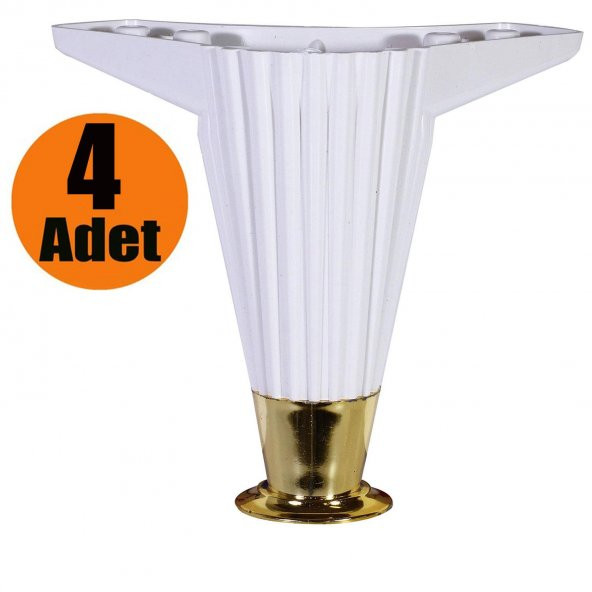 Mobilya Kanepe Masa Sehpa Ayağı Baza Ayak Beyaz 12 cm (4 Adet) ürün görseli 1