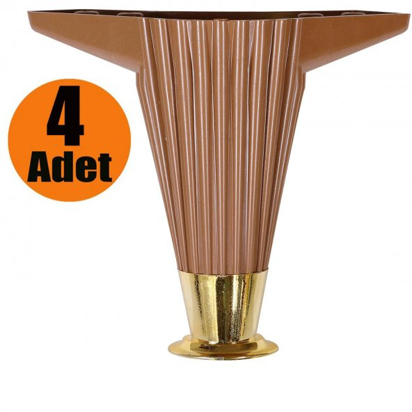 Mobilya Kanepe Sehpa Ayağı Baza Ayak Kahverengi 12 cm (4 Adet) ürün görseli 1