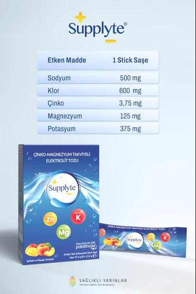 Supplyte Şeftali - Mango Aromalı  Saşe 12,2 g - Resim 5