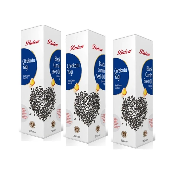 Balen Çörekotu Yağı - Soğuk Pres 3 x 250 ML (Yerli) ürün görseli 1