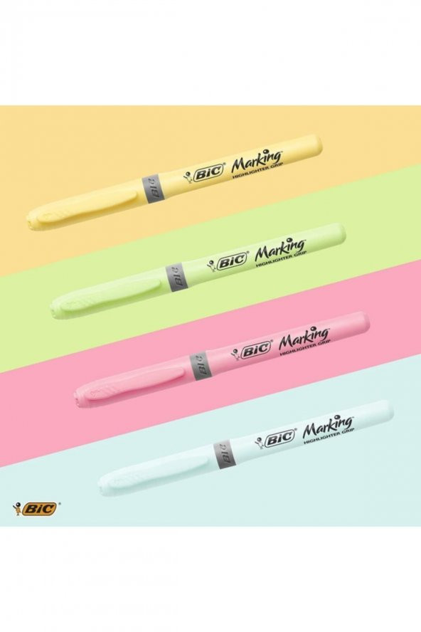 Fosforlu Kalem Brite Liner Pastel 4 Renk - Resim 4