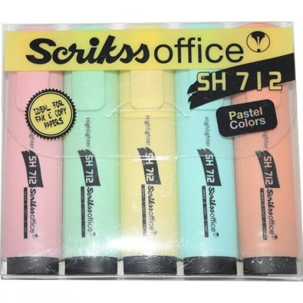 Pastel Fosforlu Kalem Seti 5li SH712 ürün görseli 1