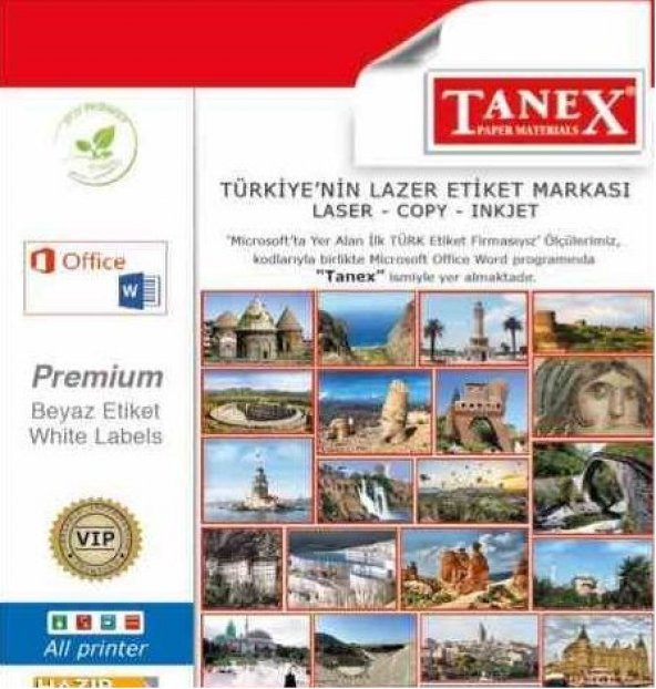 Tanex TW-2014 - 99.1 X 38.1 MM Laser Etiket 100 Adet ürün görseli 1