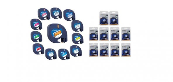 DYMO LETRATAG MUADİL PLASTİK ŞERİT ETİKET 10LU RENK SEÇENEKLERİ ürün görseli 1