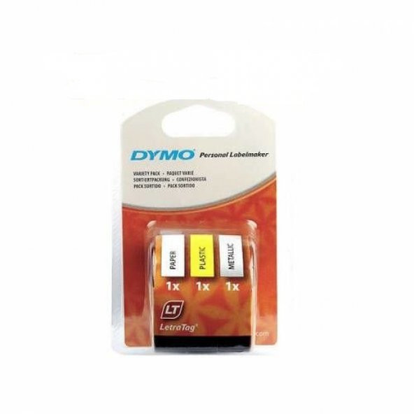 DYMO LETRATAG PLASTİK ETİKET KARIŞIK 3 LÜ 59431 ÜCRETSİZ KARGO ürün görseli 1