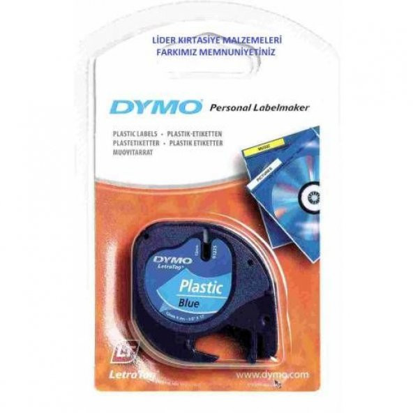 DYMO LETRATAG PLASTİK ETİKET MAVİ 59426 ÜCRETSİZ KARGO ürün görseli 1