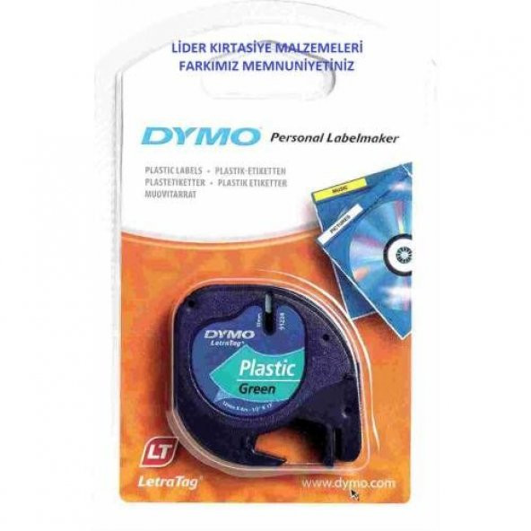 DYMO LETRATAG PLASTİK ETİKET YEŞİL 59425 ÜCRETSİZ KARGO ürün görseli 1