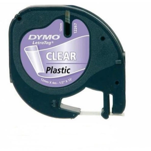DYMO LETRATAG PLASTİK ETİKET ŞEFFAF 12268 ÜCRETSİZ KARGO ürün görseli 1
