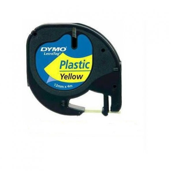DYMO LETRATAG PLASTİK ETİKET SARI 59423 ÜCRETSİZ KARGO ürün görseli 1