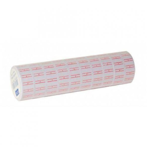 KRAF MOTEX FİYAT ETİKETİ BEYAZ ÇİZGİLİ 12 X 21MM ÜCRETSİZ KARGO ürün görseli 1