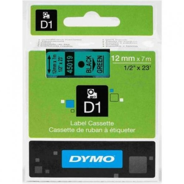 DYMO D1 ŞERİT 12MM x 7MT YEŞİL / SİYAH 720590 45019 ÜCRETSİZKARGO ürün görseli 1