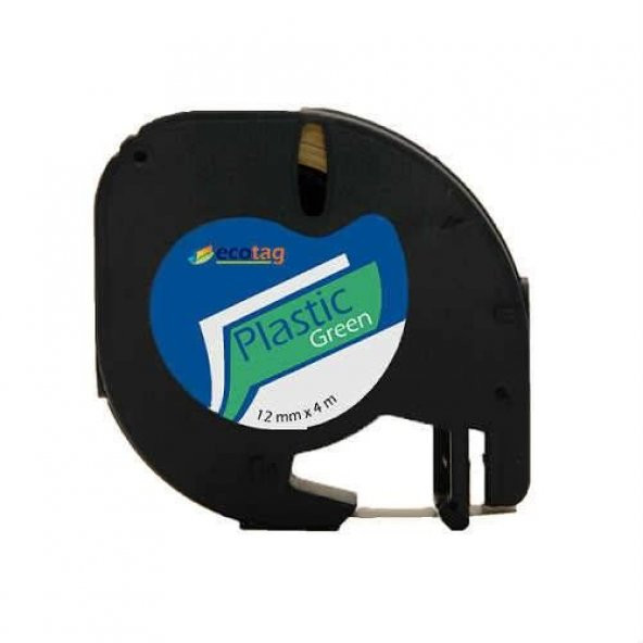 DYMO LETRATAG MUADİL PLASTİK ETİKET YEŞİL 12MM X 4 METRE ÜCRETSİZ ürün görseli 1