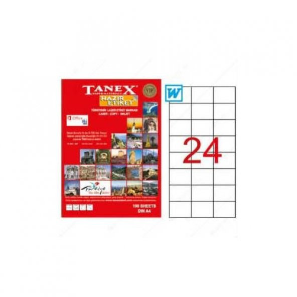 Tanex Tw-2037 Beyaz Adresleme ve Postalama Etiketi 70 mm x 37.125 ürün görseli 1